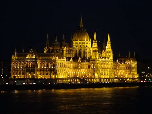 Stadsfoto boedapest in de nacht 