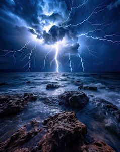 Gewitter über dem Meer