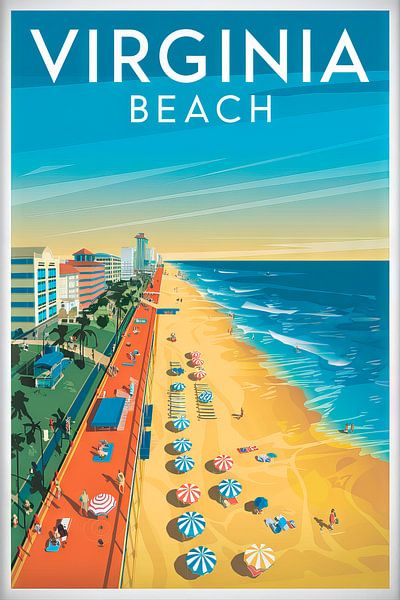 Virginia Beach by Poster Art Shop