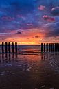 Cadzand Sunset 4 van Joram Janssen thumbnail