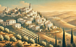 Vintage Spanien, Andalusien Dörfer Poster