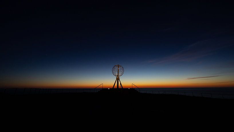 Sunset at North Cape in Norway. by Menno Schaefer