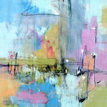 abstracte intuïtie in pastel van Claudia Gründler