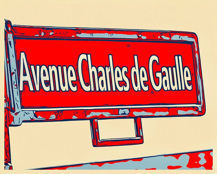 Avenue Charles de Gaulle-Parijs van zam art