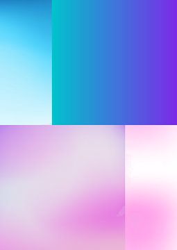 Contemporary in blauw en roze van Studio Allee
