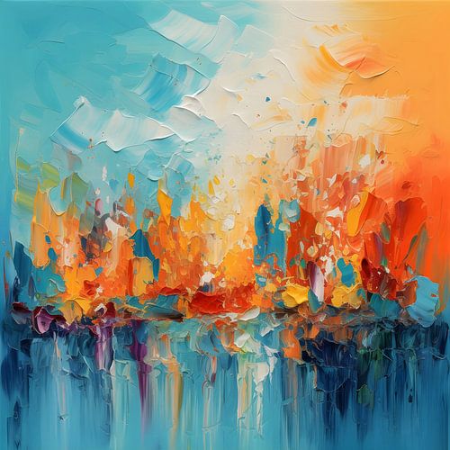Blau und Orange von Artsy