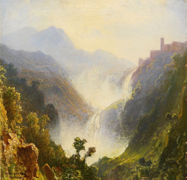 The waterfalls of Tivoli, Carl Morgenstern by Masterful Masters