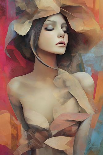 Modern abstracte vrouw