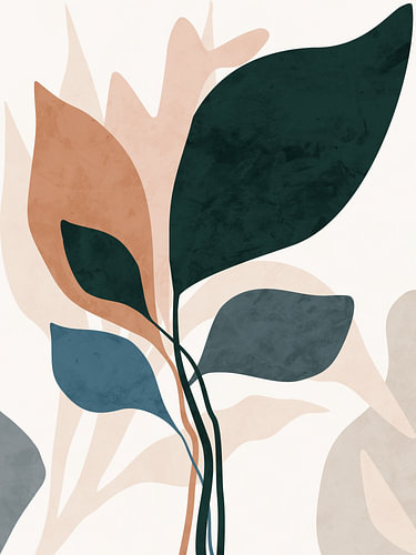 Minimalistische tropische botanische wandkunst