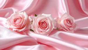 Drei zartrosa Rosen