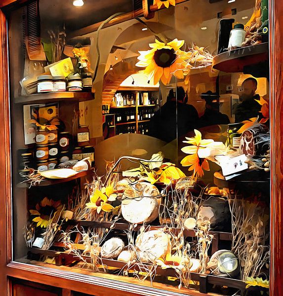 Gift Shop Window Pienza by Dorothy Berry-Lound
