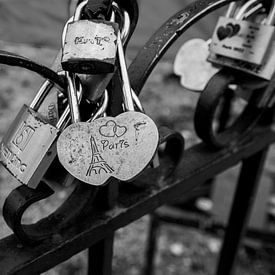 Parijs  l'amour slotje aan een hekje van Blond Beeld