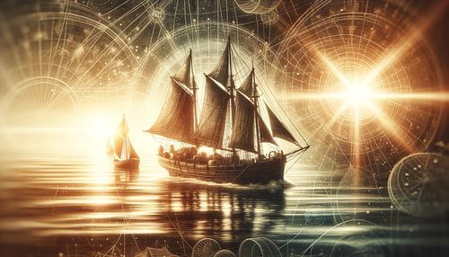 Kosmische reis op oude golven