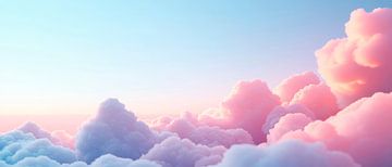 Sanfte Wolken im Morgenlicht von Poster Art Shop