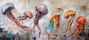 Peinture de méduses