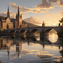 Bridge in a German village by TheXclusive Art