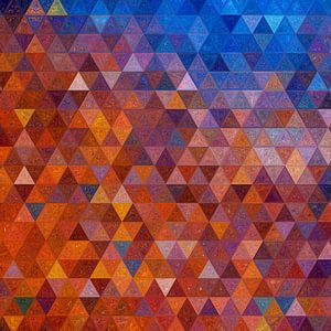 Mosaic triangle brown red blue #mosaic