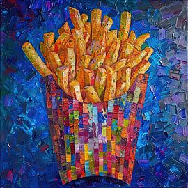 Croustillant de toile sur Peinture Abstraite