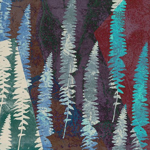 Sprookjesbos. Nieuwe manier botanische abstracte kunst