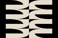Modern abstract minimalist geometric  retro shapes in white and black  6 by Dina Dankers thumbnail