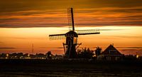 Dutch windmill at sunset  van Brandon Lee Bouwman thumbnail