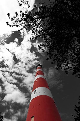 Vuurtoren Ameland vanaf de voet gezien