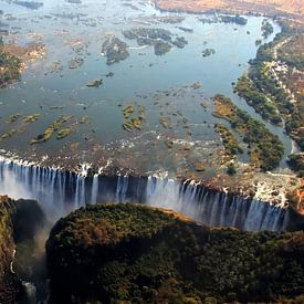 Victoria Watervallen Luchtfoto Zambia van ManSch