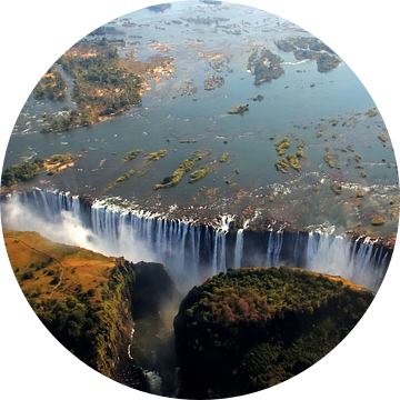 Victoria Watervallen Luchtfoto Zambia van ManSch