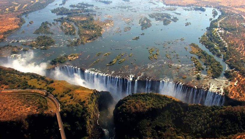 Chutes Victoria Vue aérienne de la Zambie par ManSch