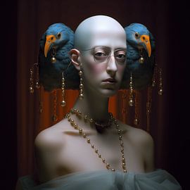 Porträt einer Fantasiefigur von Ton Kuijpers