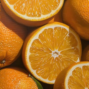 Malerei Orange von Blikvanger Schilderijen