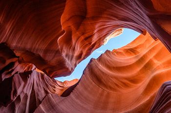 Vue à travers Antelope Canyon