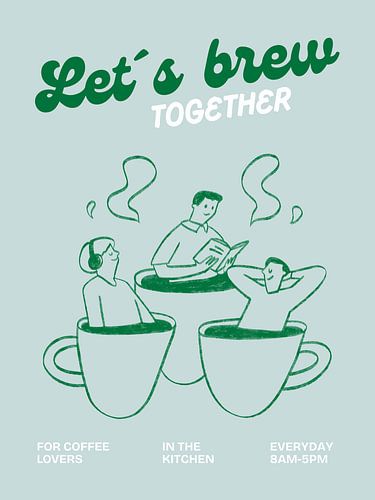 Laten we samen brouwen - tijd voor grappige koffie