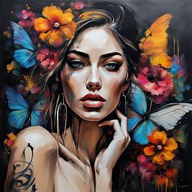 Florales Porträt Nr. 7.73 von Blickfänger Gemälde