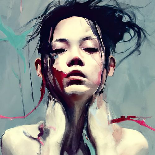 Modern abstract portret