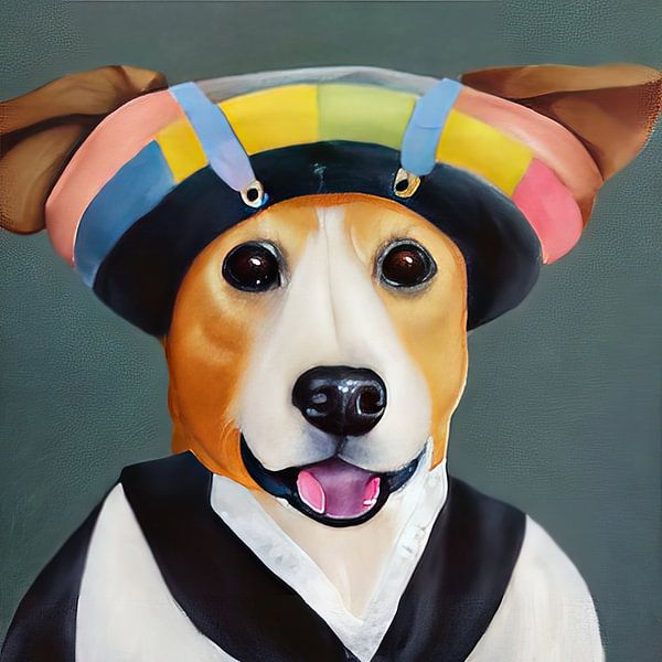 Cute dog in a costume by Laly Laura