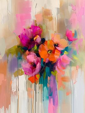 Fleurs colorées sur Studio Allee