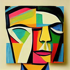 Abstraktes Gesicht von Bert Nijholt