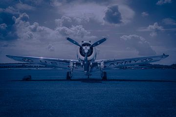 Curtiss-Wright P-36C Hawk en bleu