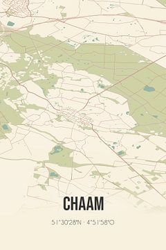 Vintage landkaart van Chaam (Noord-Brabant) van Rezona