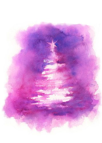 Arbre de Noël rose