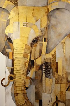 Olifant abstract van Bert Nijholt