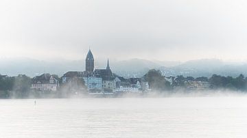 Mist op rivier de Rijn van JWB Fotografie