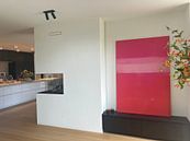 Kundenfoto: Modernes Abstraktes in rosa und orangefarbenem Farbverlauf. Rothko inspiriert von Dina Dankers