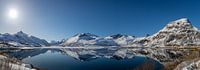 Zee in Noorwegen op de Lofoten