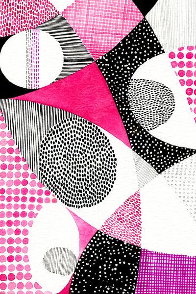 Mid Centuty Modern Pink by Susan Black by The Artcircle