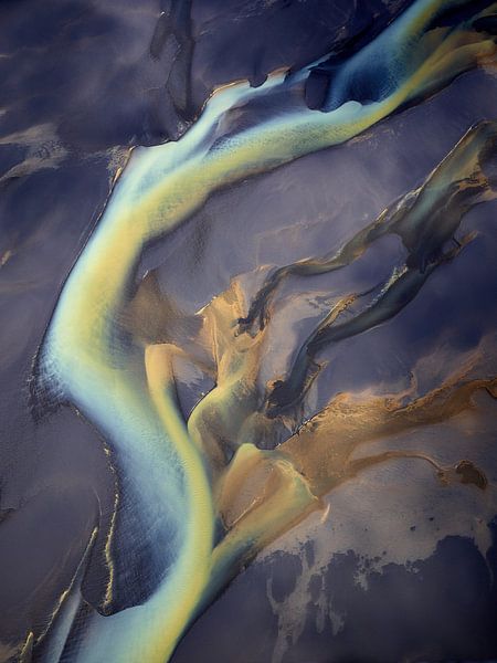Flussdelta Texturen von Island #6 von Keith Wilson Photography