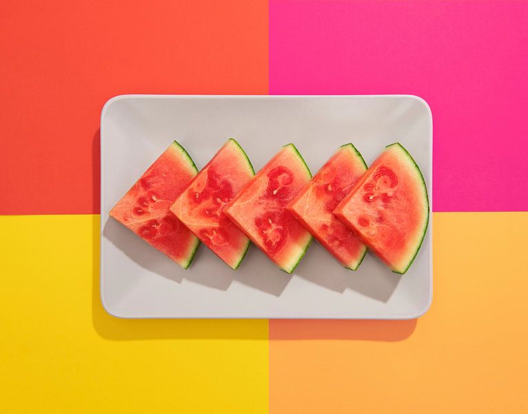 SF 12664312 Watermelon on colourful background by BeeldigBeeld Food & Lifestyle