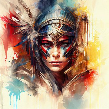 Powerful Warrior Woman #5 van Chromatic Fusion Studio
