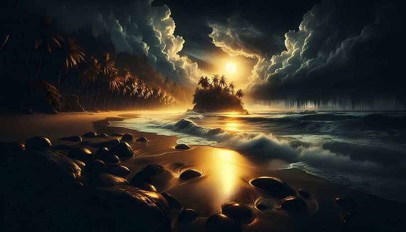 Symphonie de plage noire et dorée par ButterflyPix